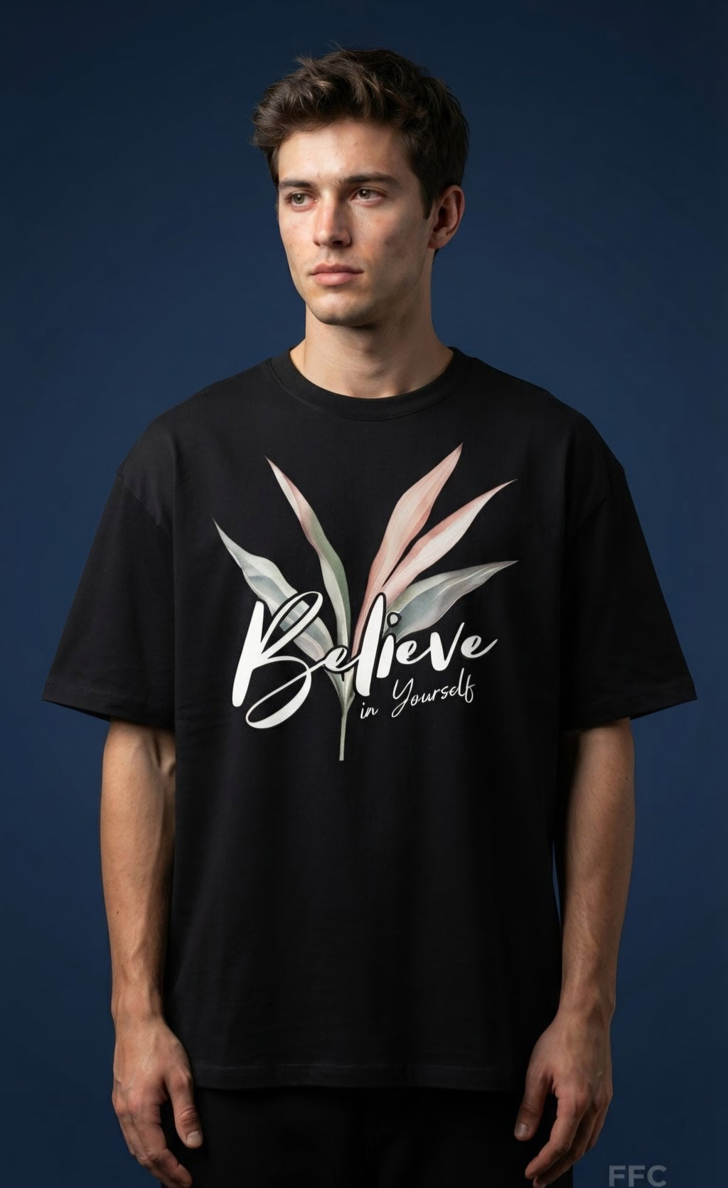Believe in Yourself Oversized Graphic T-Shirt