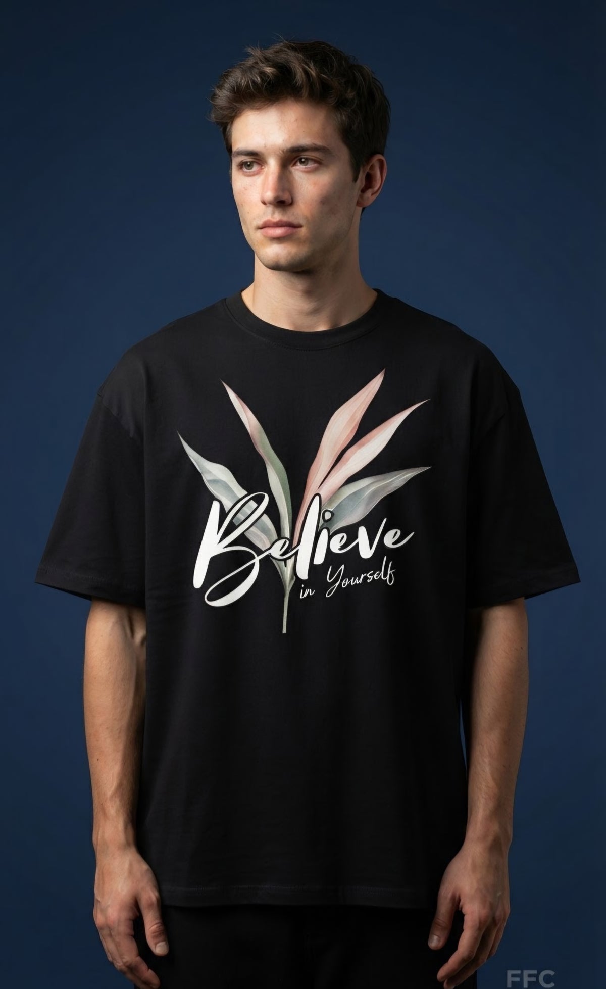Believe in Yourself Oversized Graphic T-Shirt