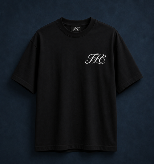 Beyond the Veil Oversized Tee | Black Graphic Print T-Shirt