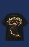 Beyond the Veil Oversized Tee | Black Graphic Print T-Shirt