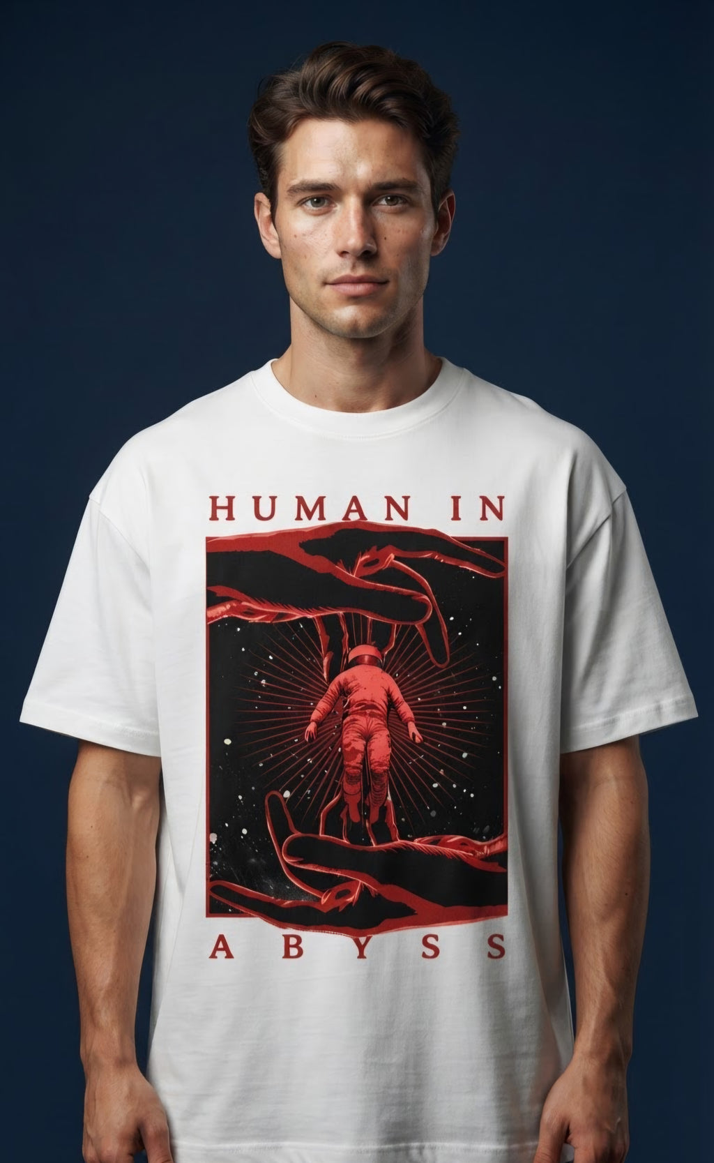 Human in Abyss Oversized Graphic T-Shirt Free FFC Mug