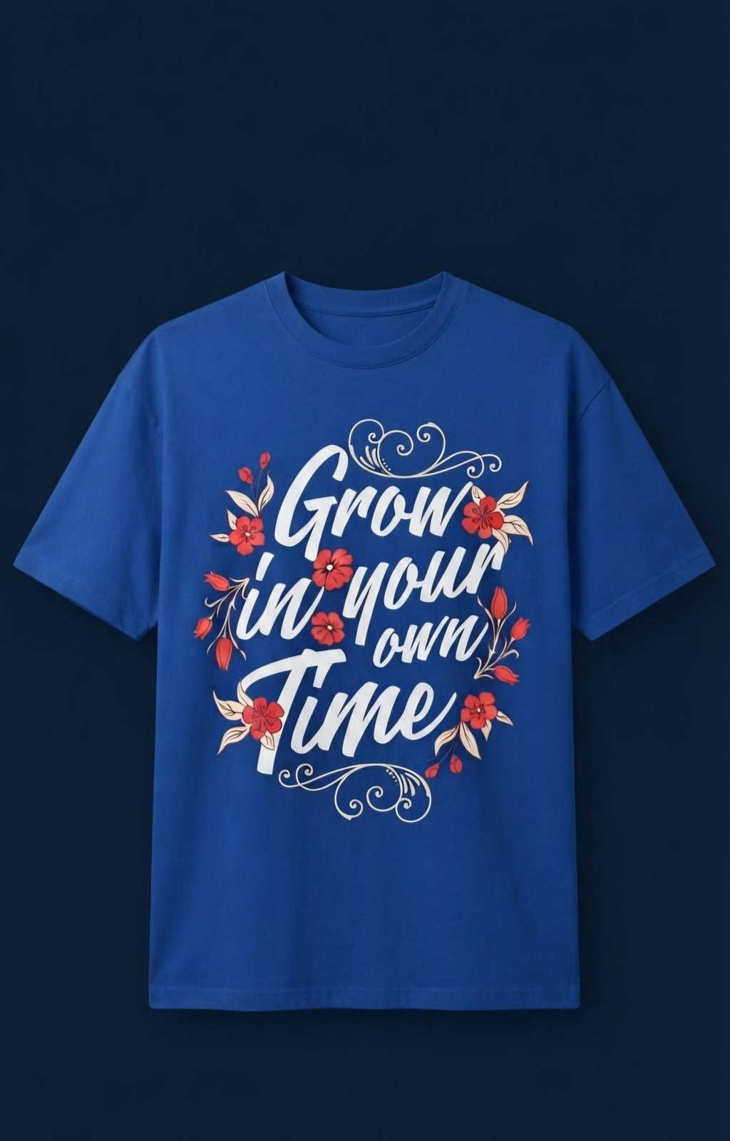 Grow in Your Own Time Oversized Graphic T-Shirt